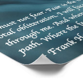 "Ik moet niet bang zijn." duin-Poster Poster (Hoek)