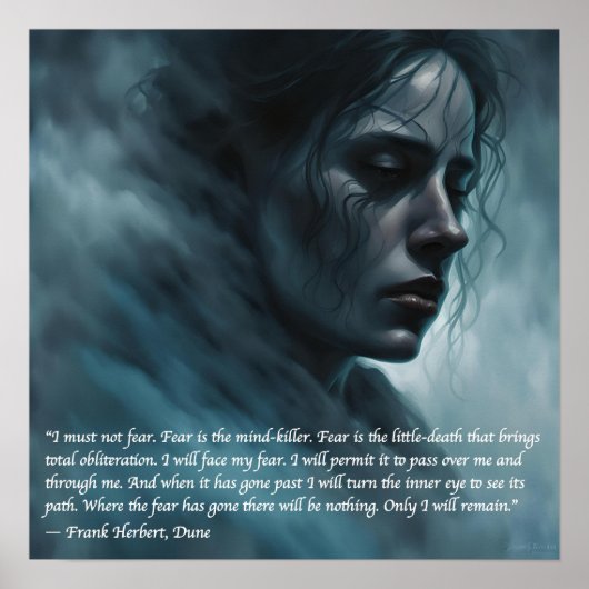 "Ik moet niet bang zijn." duin-Poster Poster (Voorkant)