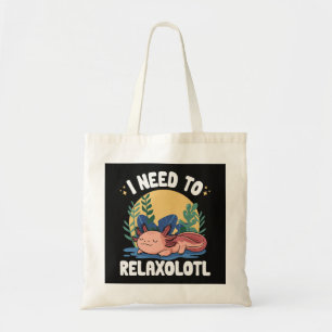 Ik moet ontspannenolotl grappige slapende axolotl  tote bag