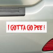 Ik moet plassen bumpersticker 1 (Op auto)