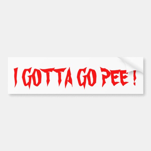 Ik moet plassen bumpersticker 1 (Voorkant)