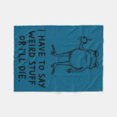 Ik moet rare dingen zeggen, anders ga ik dood, gra fleece deken (Voorkant (Horizontaal))