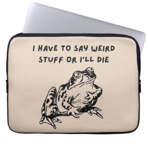Ik Moet Rare Dingen Zeggen Of Ik Ga Dood Grappige  Laptop Sleeve