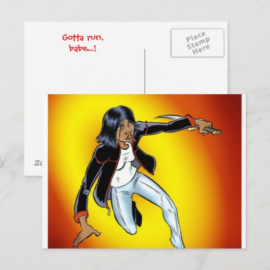 Ik moet rennen, schat. briefkaart (Voorkant / Achterkant)