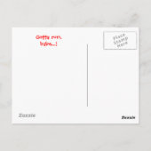 Ik moet rennen, schat. briefkaart (Achterkant)