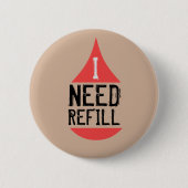 Ik moet rood bijvullen ronde button 5,7 cm (Voorkant)