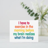 Ik moet 's morgens oefenen... briefkaart (Staand voorkant)