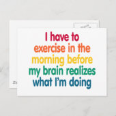 Ik moet 's morgens oefenen... briefkaart (Voorkant / Achterkant)