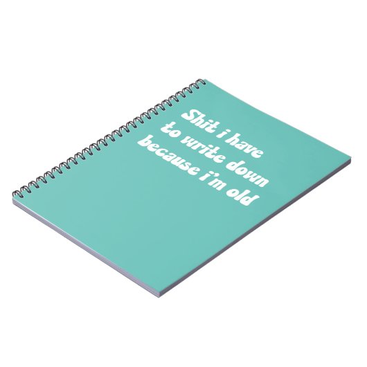 Ik moet schrijven omdat ik oud ben notitieboek (Linkerzijde)