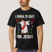 ik moet uit voor jezus kerst t-shirt (Voorkant)