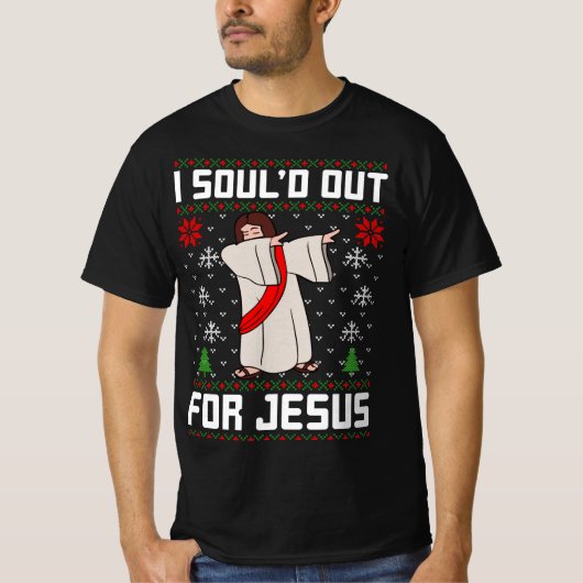 ik moet uit voor jezus kerst t-shirt (Voorkant)
