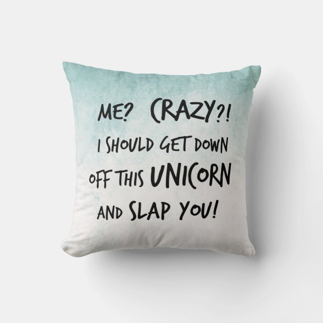 Ik moet van die Unicorn af... Kussen (Voorkant)