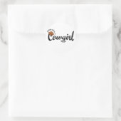 Ik moet van een cowgirl houden ronde sticker (Tas)