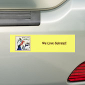 Ik moet van Guineas houden. Bumpersticker (Op auto)