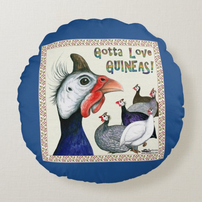 Ik moet van Guineas houden. Rond Kussen (Voorkant)