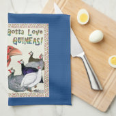 Ik moet van Guineas houden. Theedoek (Quarter Fold)