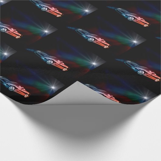 Ik moet van het Corvette houden. Cadeaupapier (Hoek)