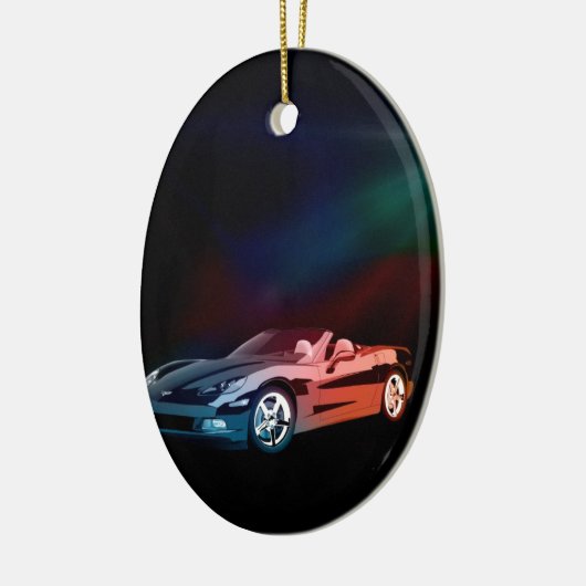 Ik moet van het Corvette houden. Keramisch Ornament (Links)