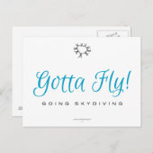 Ik moet vliegen. Going Skydiving Briefkaart (Voorkant / Achterkant)