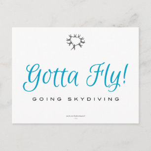Ik moet vliegen. Going Skydiving Briefkaart