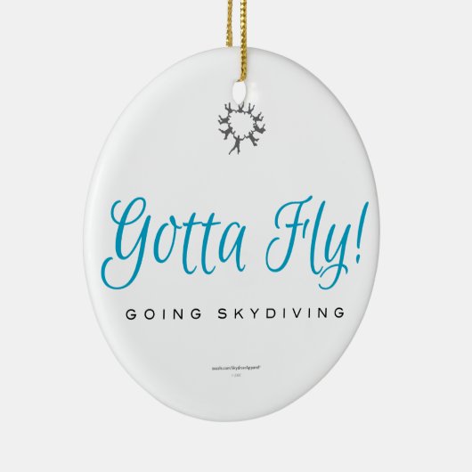 Ik moet vliegen. Going Skydiving Keramisch Ornament (Rechts)