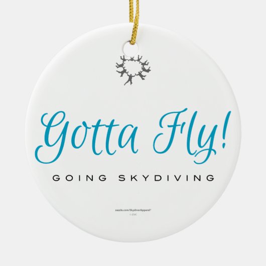 Ik moet vliegen. Going Skydiving Keramisch Ornament (Voorkant)