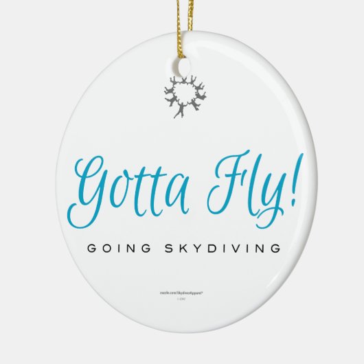Ik moet vliegen. Going Skydiving Keramisch Ornament (Links)