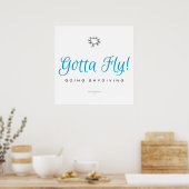 Ik moet vliegen. Going Skydiving Poster (Keuken)