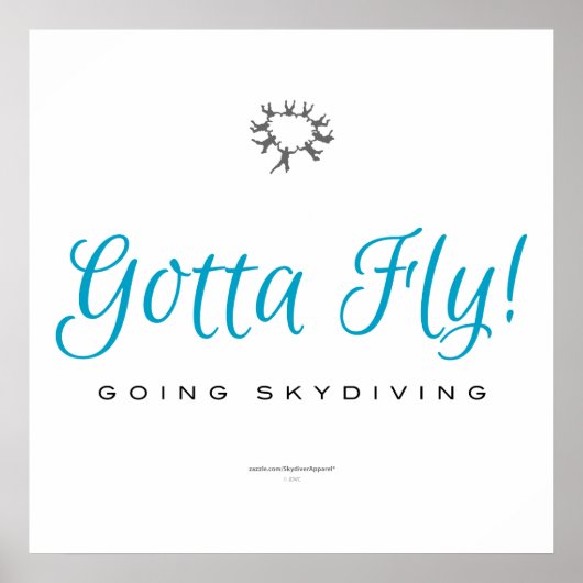 Ik moet vliegen. Going Skydiving Poster (Voorkant)
