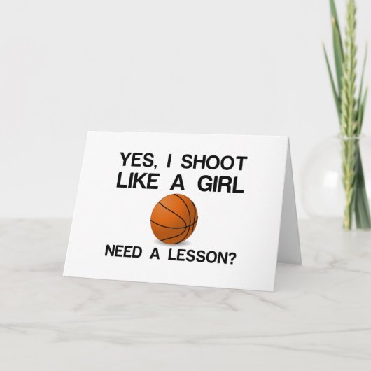 IK MOET ZOALS EEN GIRL BASKETBALL FEESTDAGEN KAART (Voorkant)