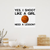 IK MOET ZOALS EEN MEISJE BASKETBALL ZIJN POSTER (Keuken)