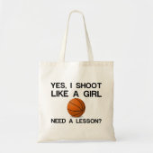 IK MOET ZOALS EEN MEISJE BASKETBALL ZIJN TOTE BAG (Voorkant)