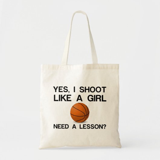 IK MOET ZOALS EEN MEISJE BASKETBALL ZIJN TOTE BAG (Voorkant)