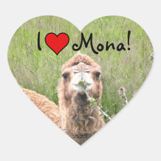 Ik ♥ Mona! Hart Sticker