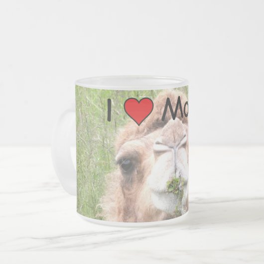 Ik Mona. Matglas Koffiemok (Voorkant links)