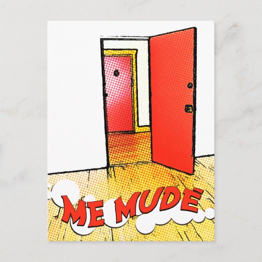 ik mudé : puerta cómica briefkaart (Voorkant)