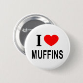 IK ❤️ MUFFINS IK HOU VAN MUFFINS IK HART MUFFINS RONDE BUTTON 5,7 CM (Voorkant /achterkant)