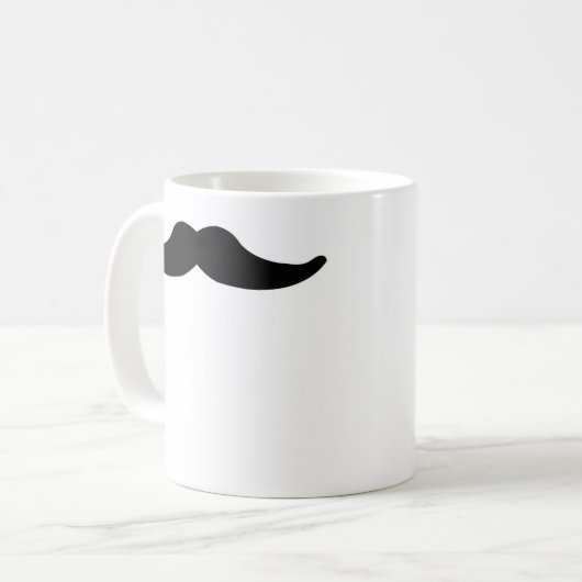 Ik "Mustache" je een vraag Koffiemok (Voorkant links)