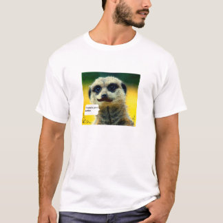 Ik Mustache je een vraag-Meerkat-shirt Mannen T-shirt