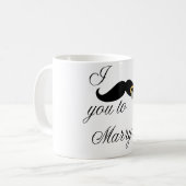 Ik Mustache je... om me te trouwen Koffiemok (Voorkant links)