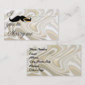 Ik Mustache je... om me te trouwen Visitekaartje (Voorkant / Achterkant)