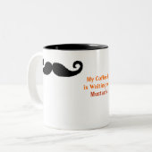 Ik Mustache.. Tweekleurige Koffiemok (Voorkant links)