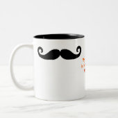 Ik Mustache.. Tweekleurige Koffiemok (Links)