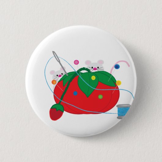Ik naai liever. ronde button 5,7 cm (Voorkant)