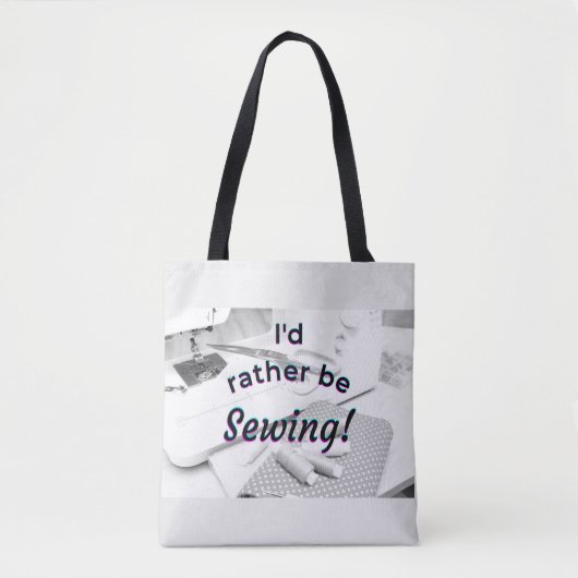 Ik naai liever tote bag (Voorkant)