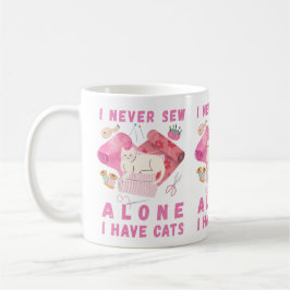 Ik Naai Nooit Alleen Ik Heb Katten - Een Kat Die N Koffiemok