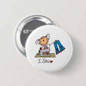 Ik Naai Ronde Button 5,7 Cm (Voorkant /achterkant)