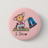 Ik naai ronde button 5,7 cm (Voorkant)