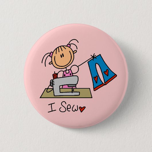 Ik naai ronde button 5,7 cm (Voorkant)