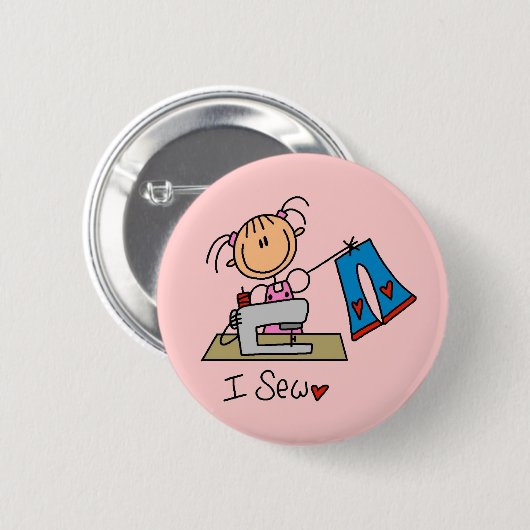 Ik naai ronde button 5,7 cm (Voorkant /achterkant)